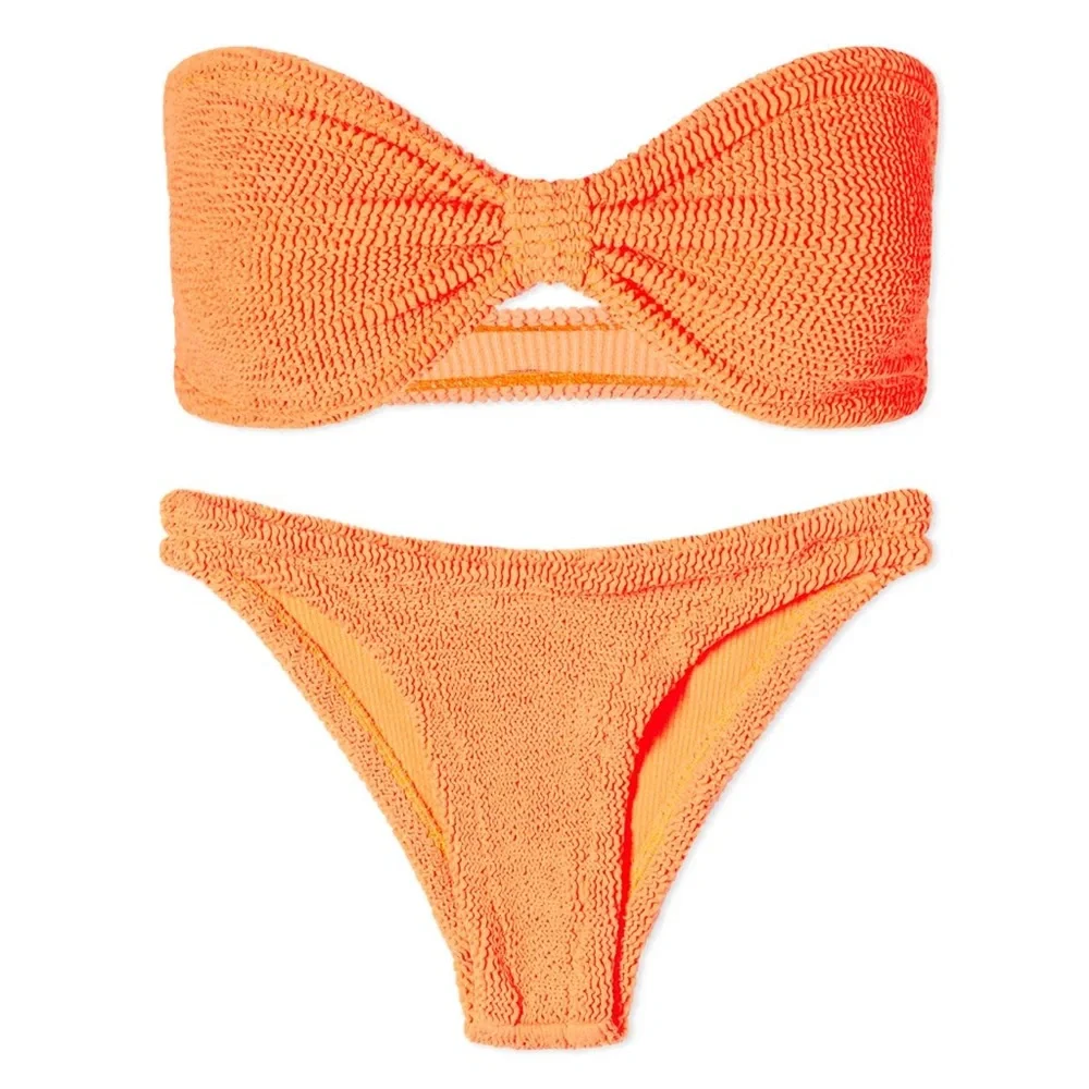 HUNZA G JEAN Neon Orange NWT - Picture 6 of 6